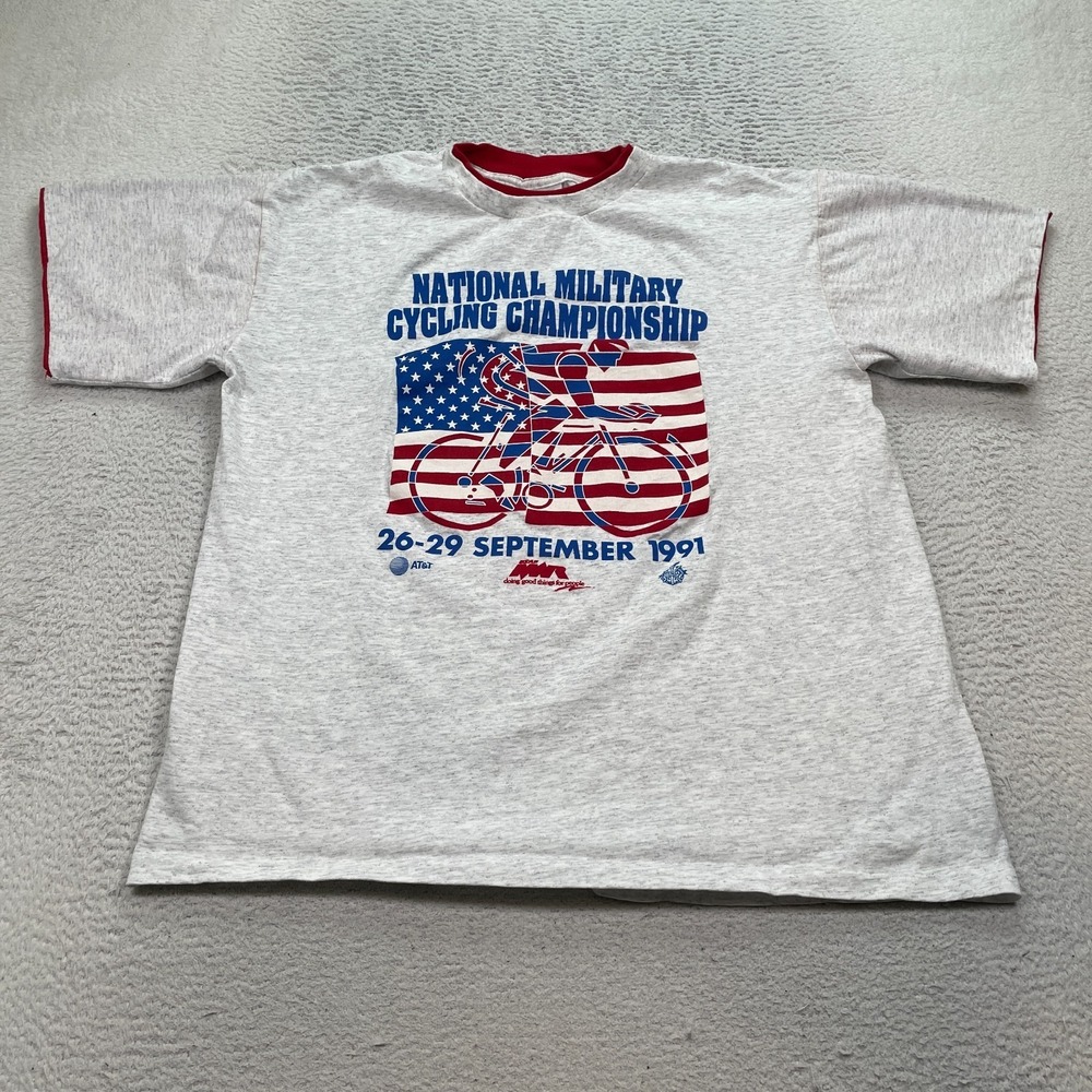 National Military Cycling Vintage Shirt XL Fitness short sleeve Sept. 1991 Champ